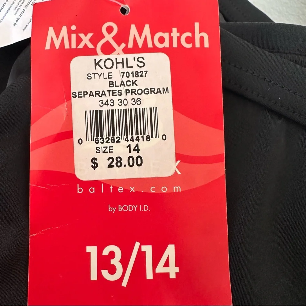 Baltex Black Swim Skort for Women Size 13/14